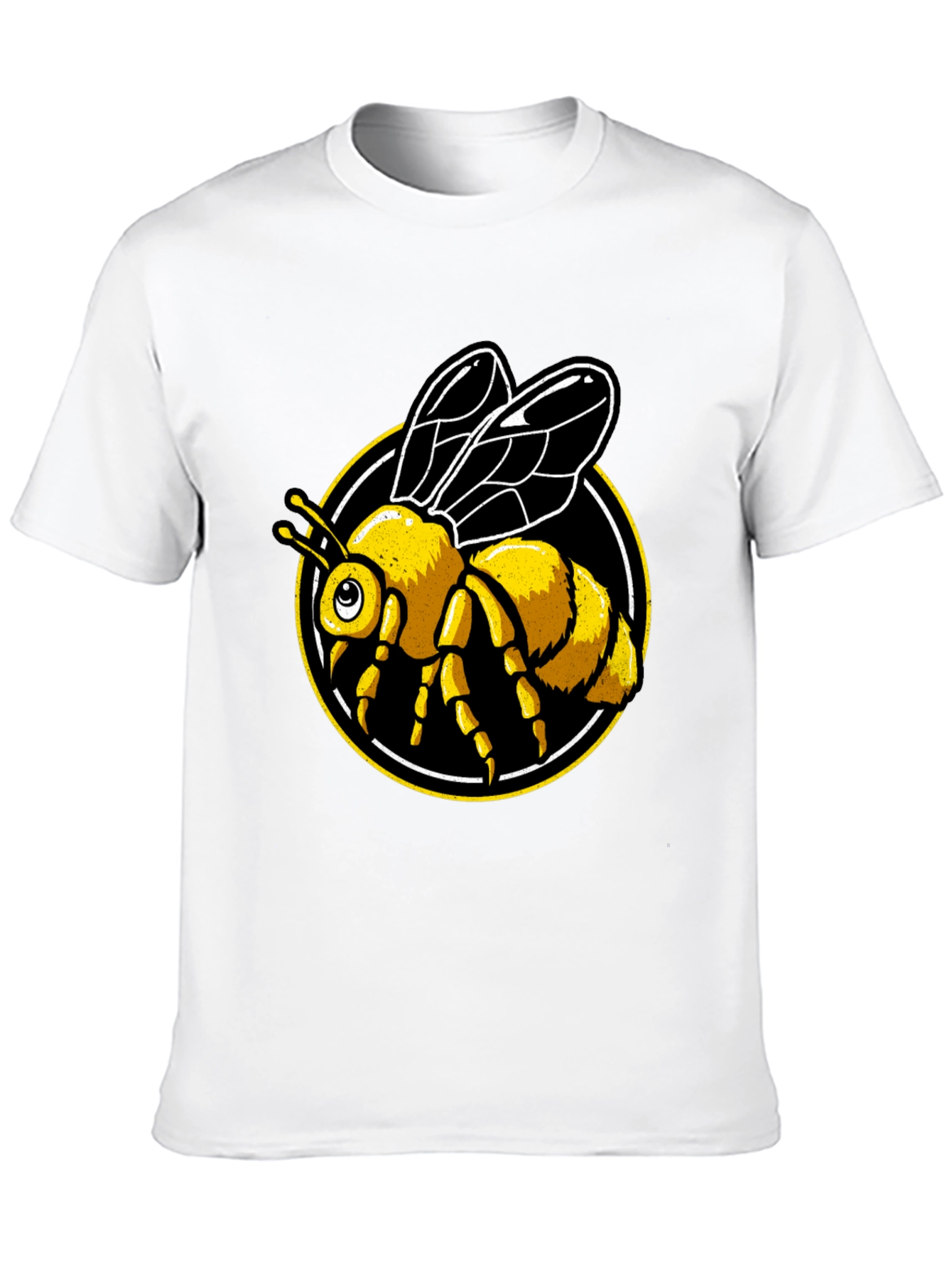 Bee Graphic Tee - Black Cotton T-Shirt
