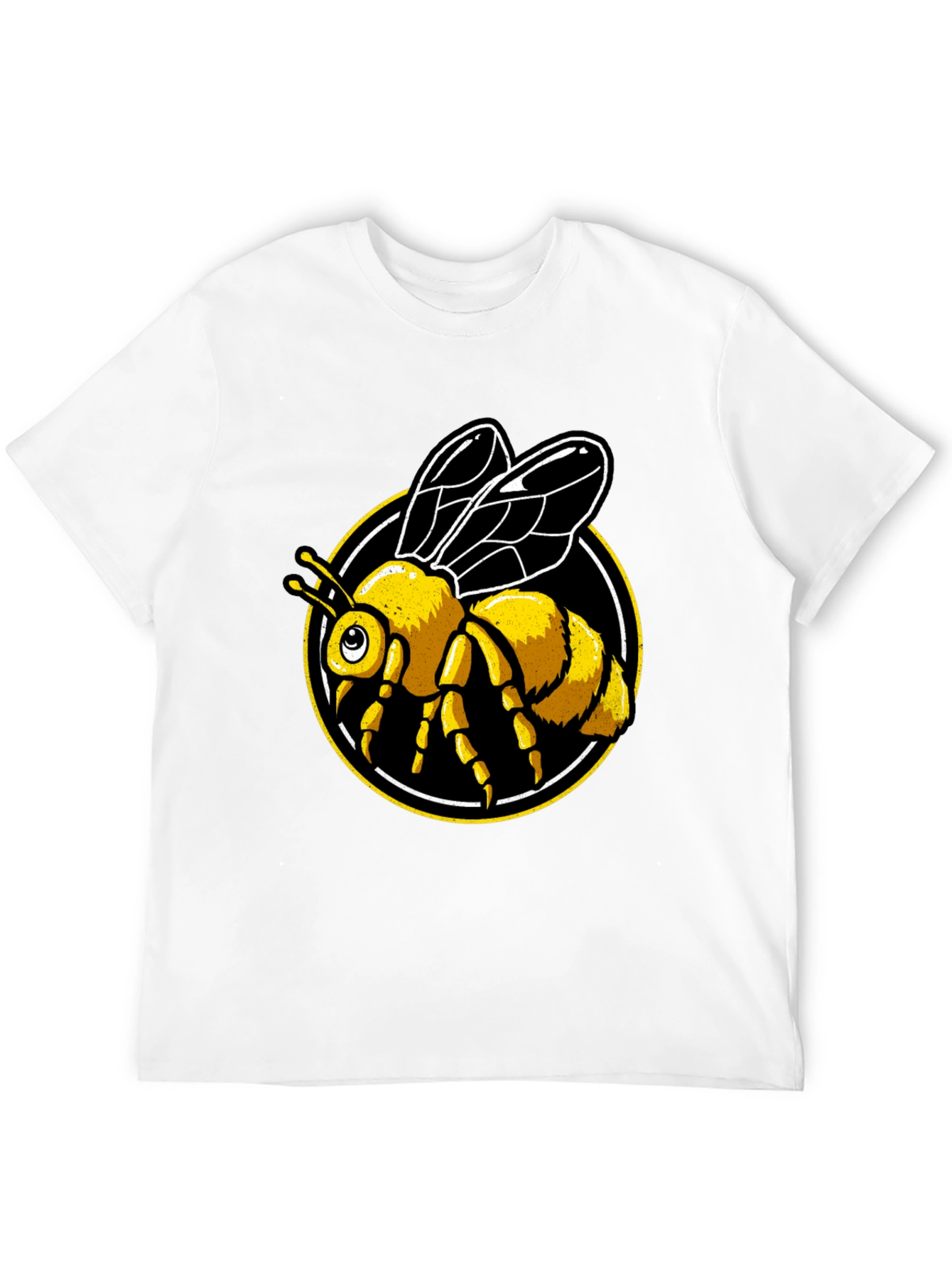 Bee Graphic Tee - Black Cotton T-Shirt