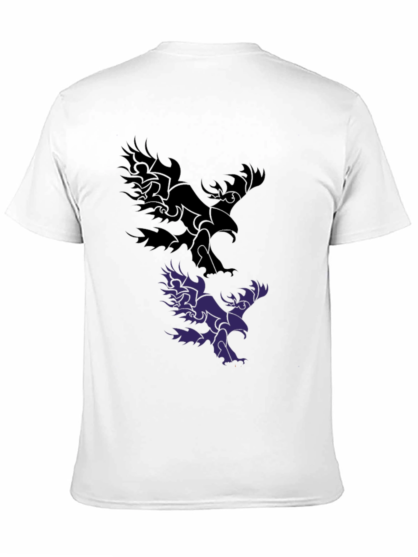 Eagle Graphic Tee - Black Cotton Blend Casual Wear