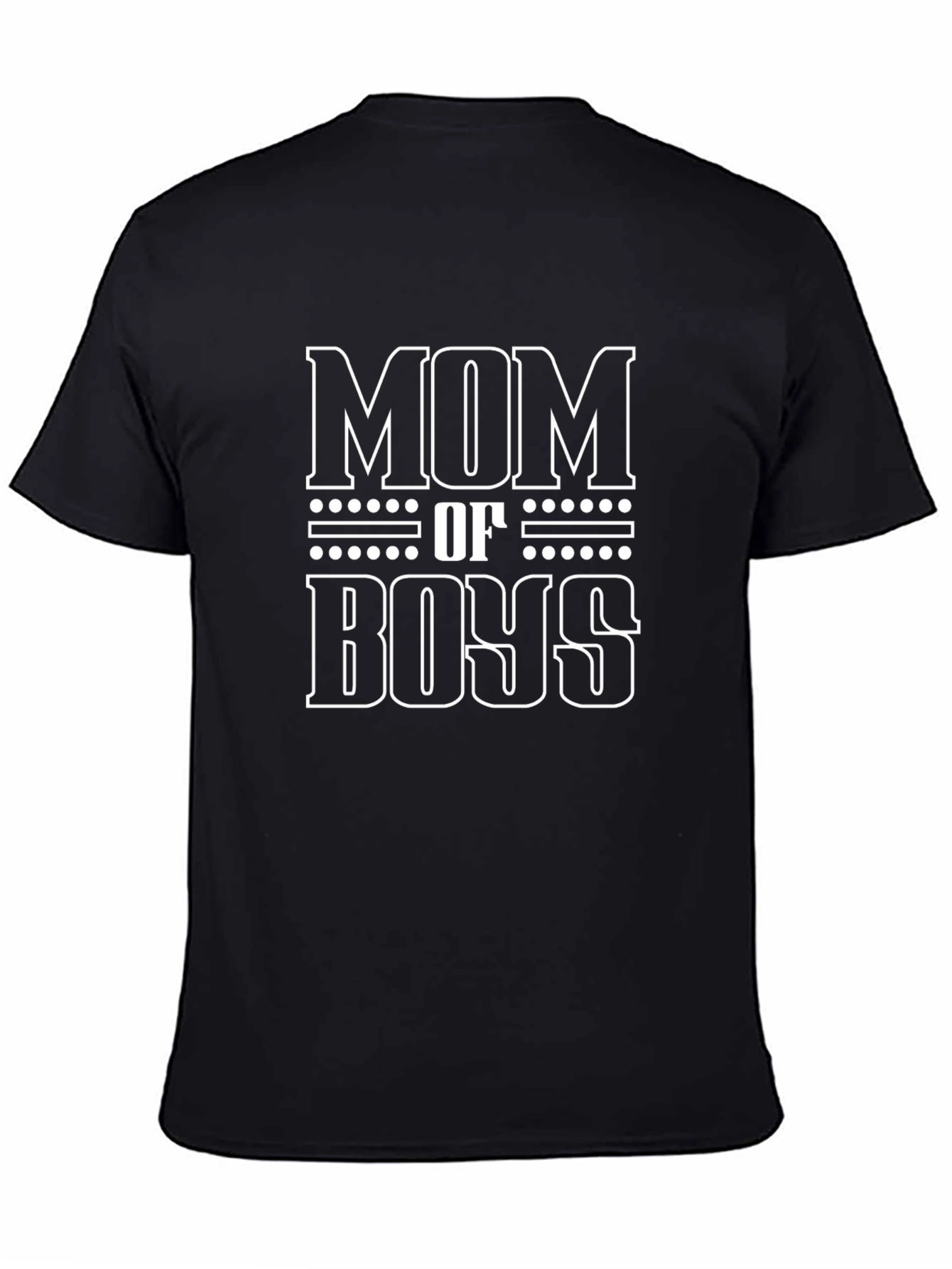 Mom of Boys Black Graphic T-Shirt