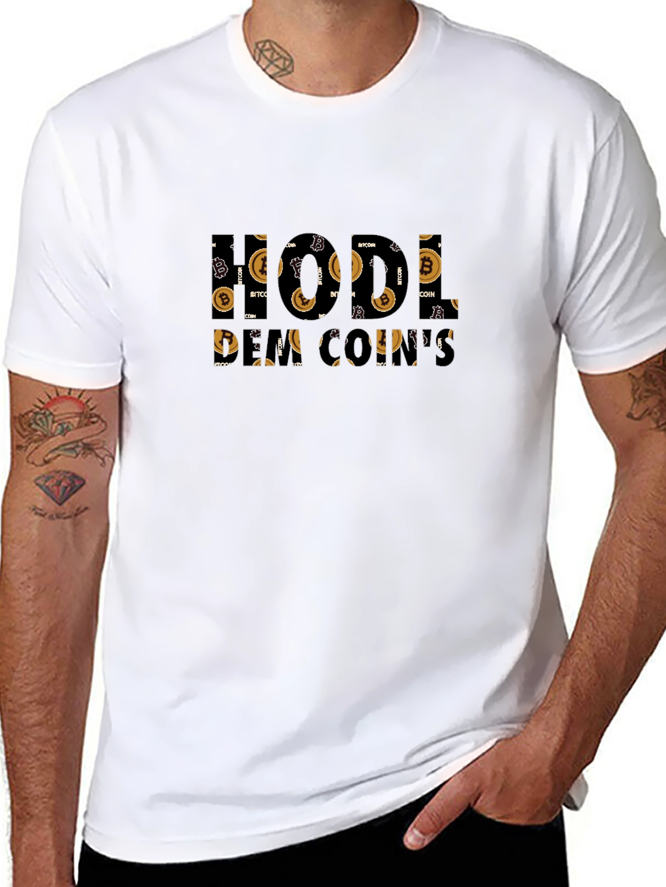 HODL Bitcoin Cryptocurrency Black T-Shirt