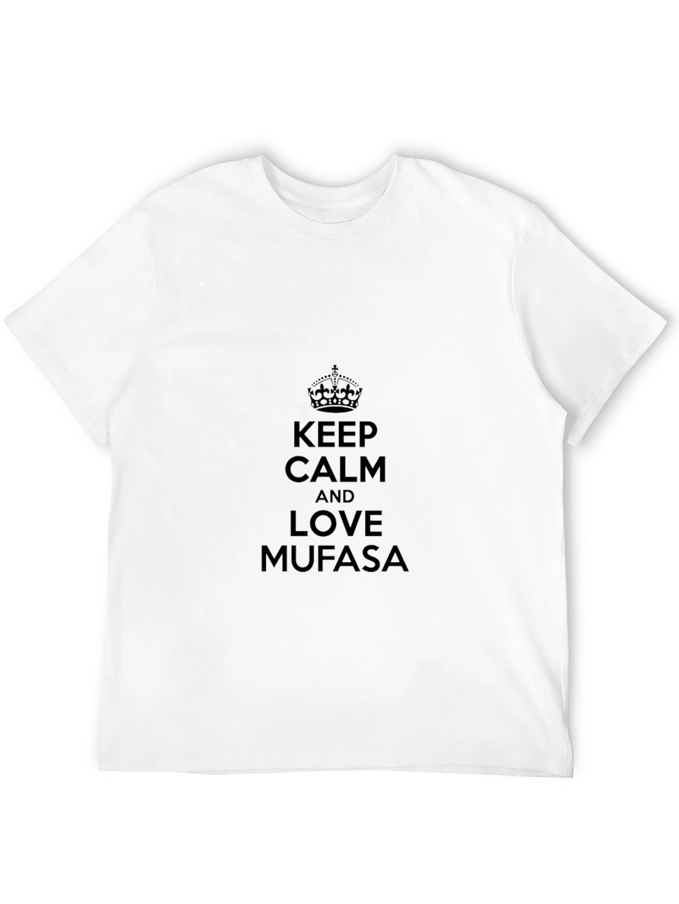 Keep Calm and Love Mufasa Black T-Shirt