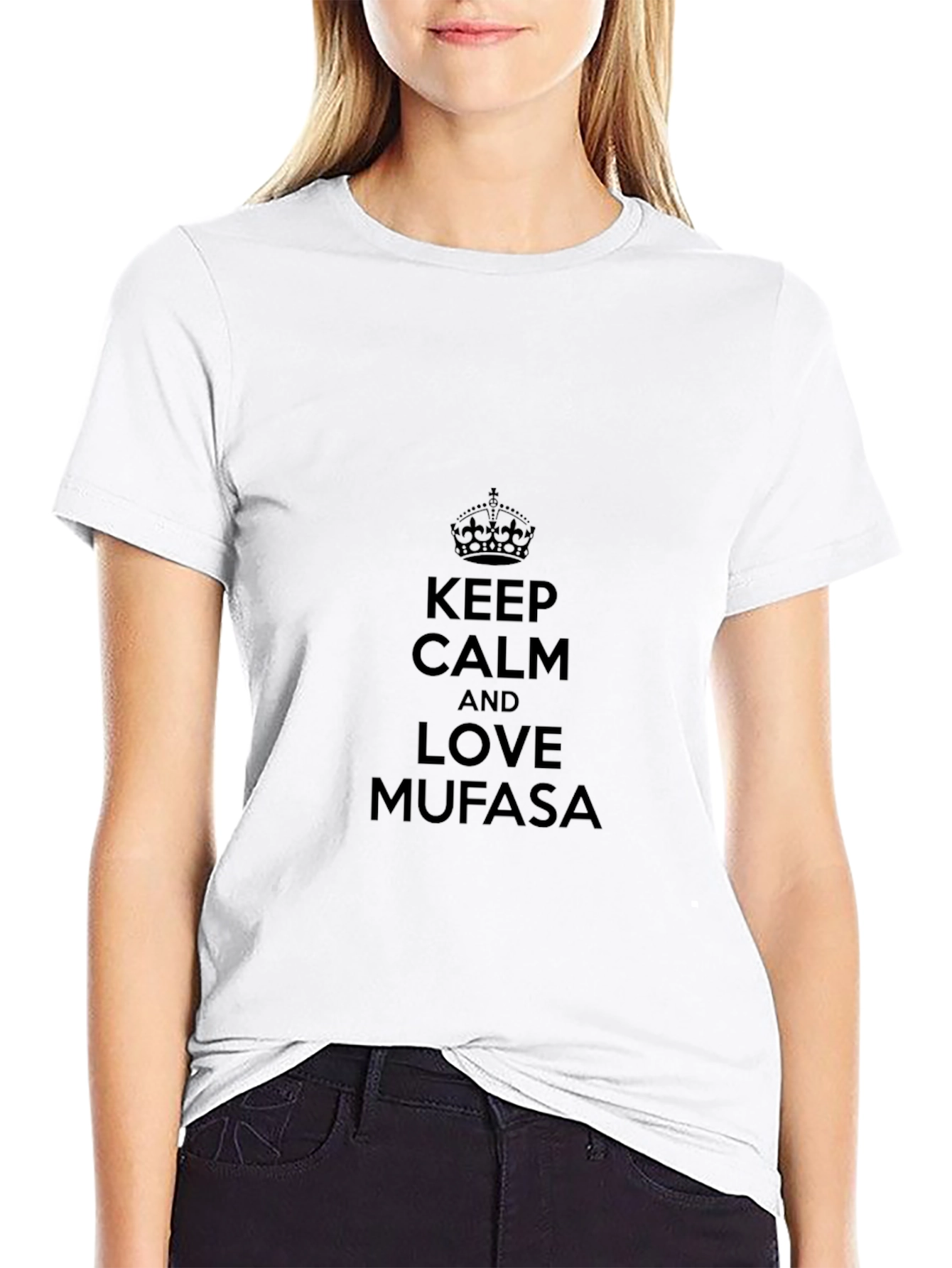 Keep Calm and Love Mufasa Black T-Shirt