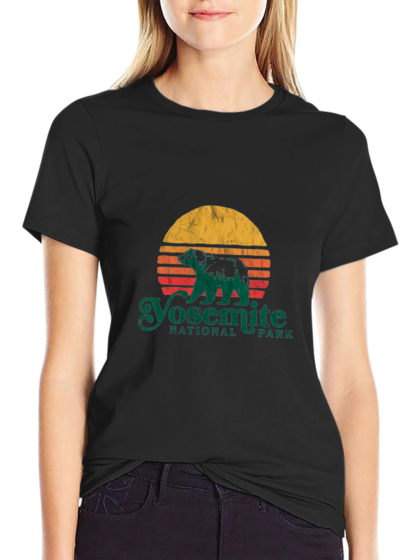 Yosemite National Park Bear T-Shirt - Retro Style Tee