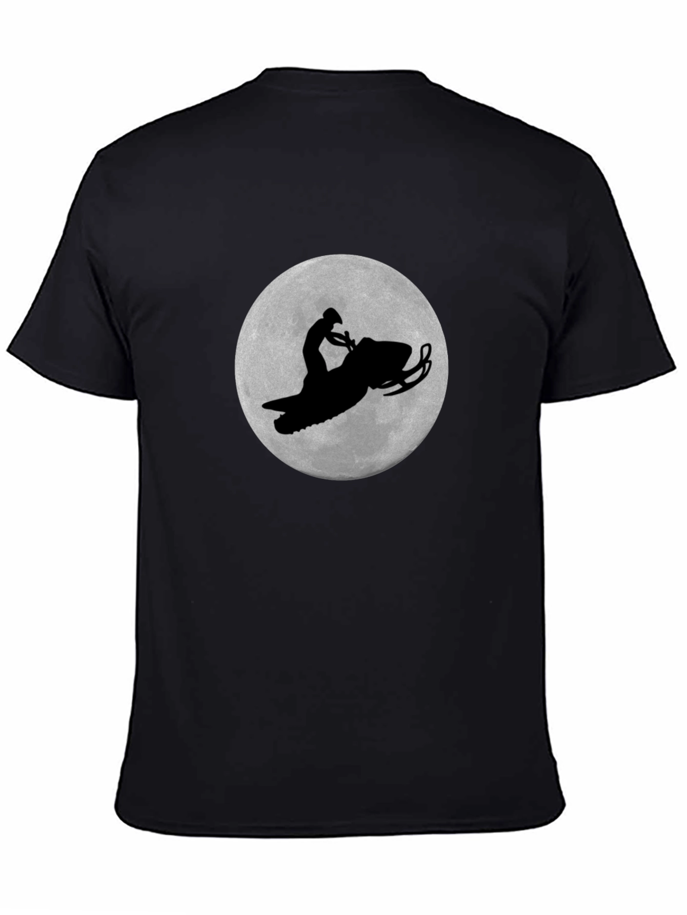 Snowmobile Rider Black Graphic Tee