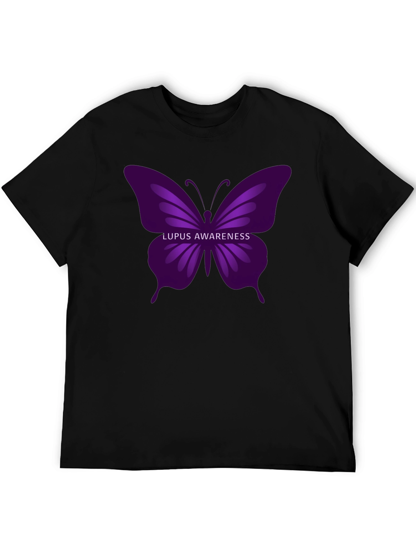 Lupus Awareness Butterfly T-Shirt - Purple Design