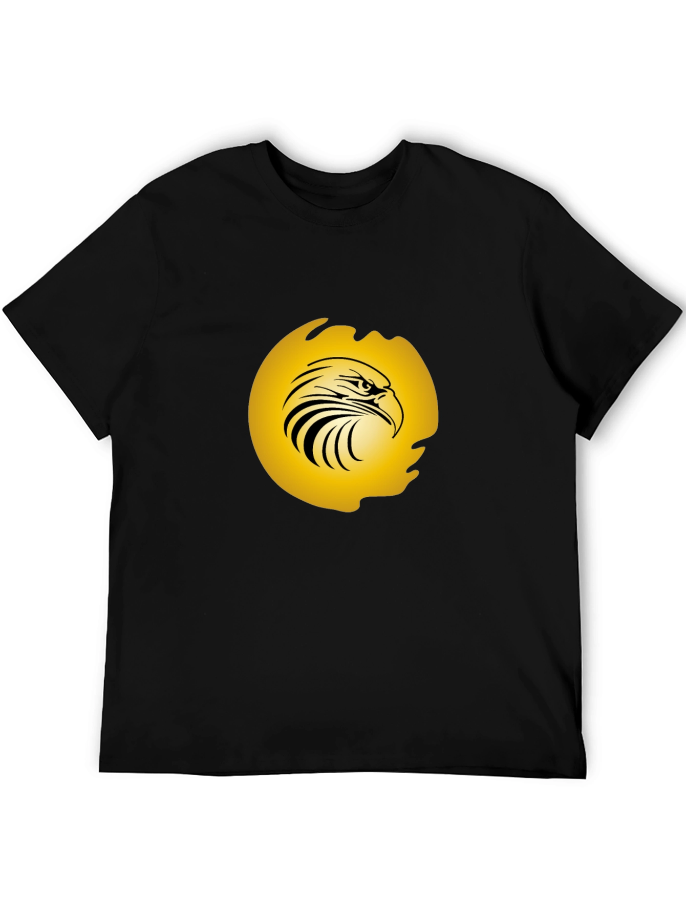 Mens Black Eagle Graphic Tee - Bold & Stylish