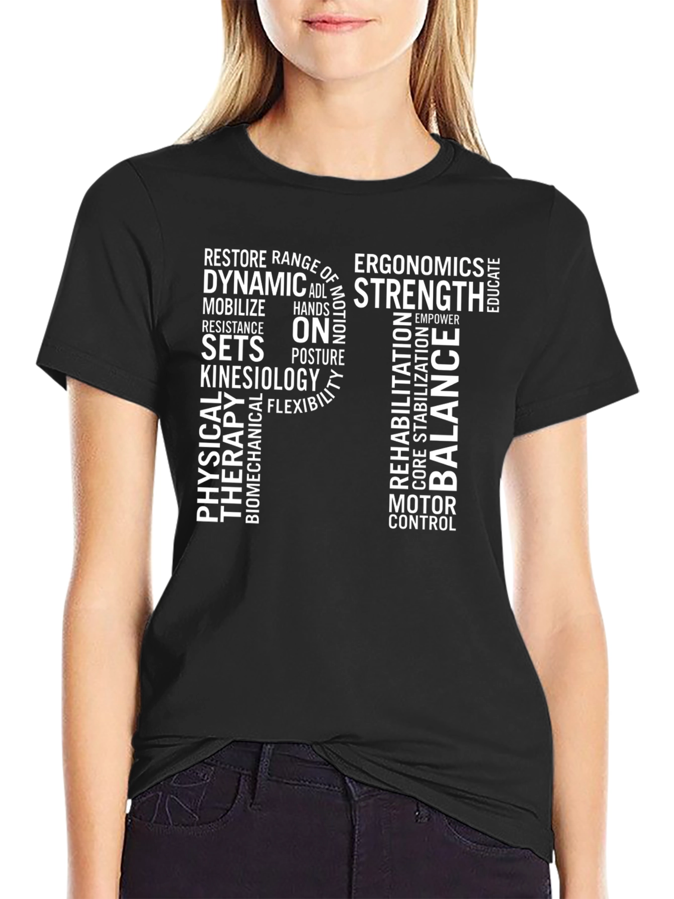 Physical Therapy Word Art T-Shirt