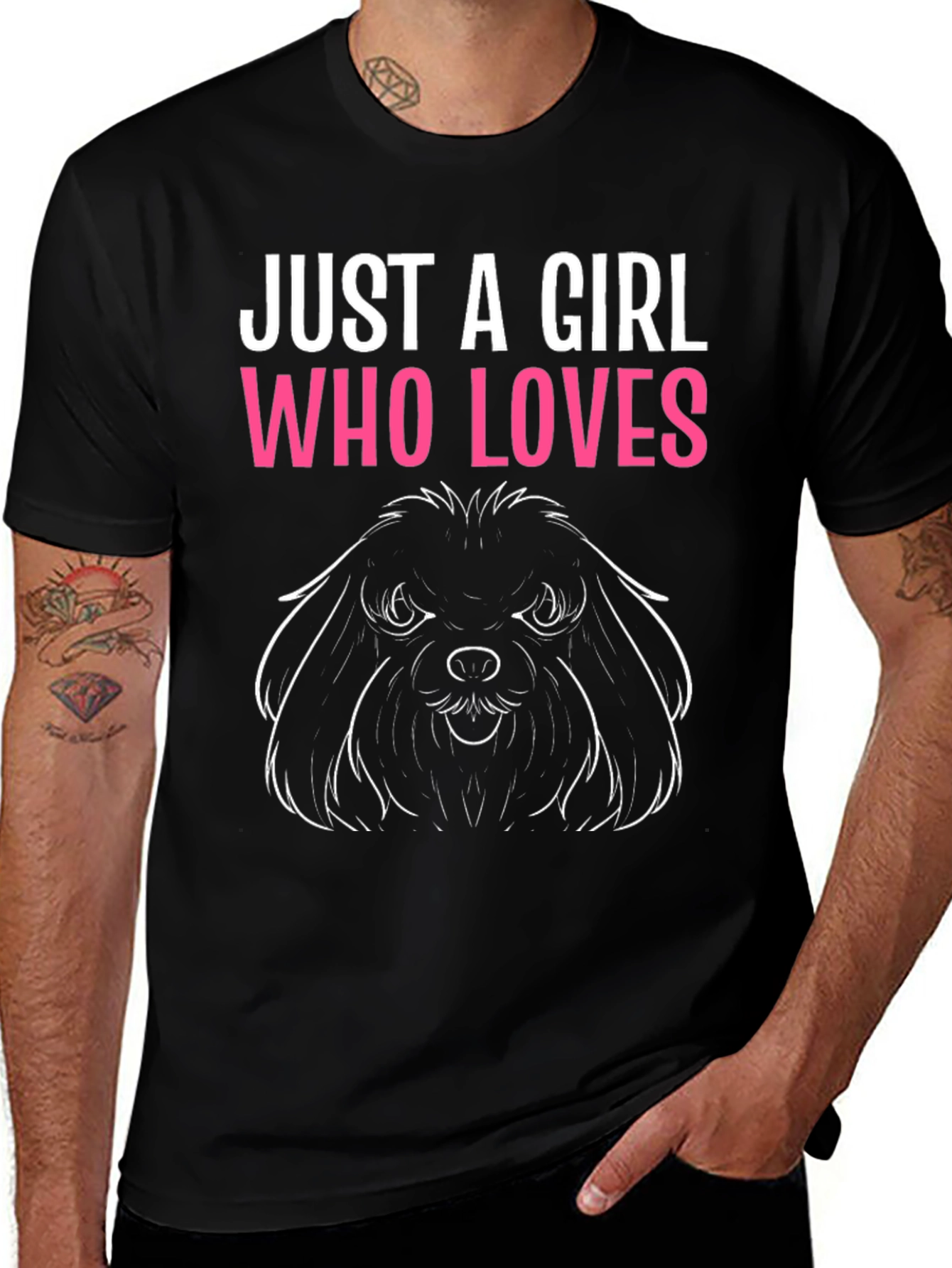 Dog Lover T-Shirt - Just A Girl Who Loves