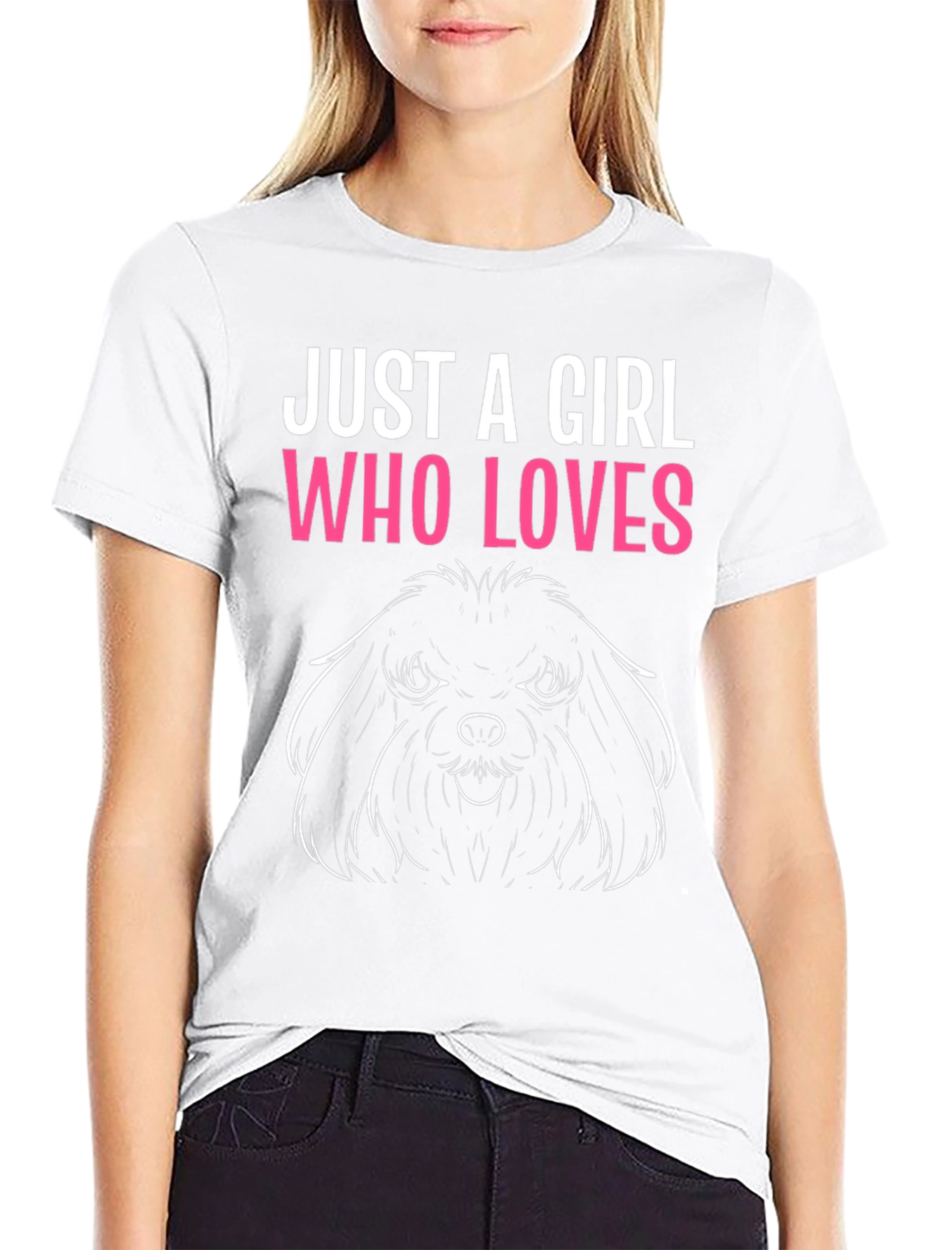 Dog Lover T-Shirt - Just A Girl Who Loves