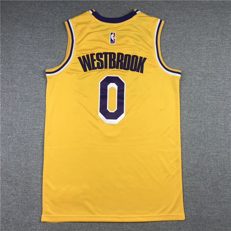Men's Los Angeles Lakers Russell Westbrook Gold 2020/21 Fast Break Player Jerseys
