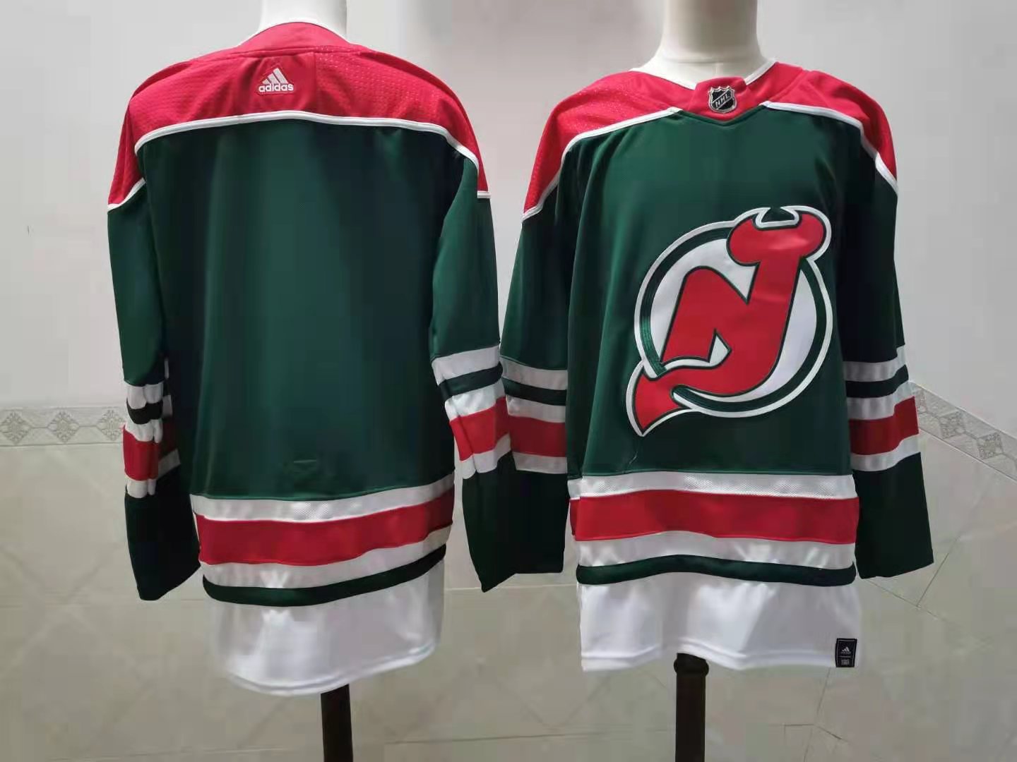 Men's New Jerseys Devils Green Blank Player Jerseys
