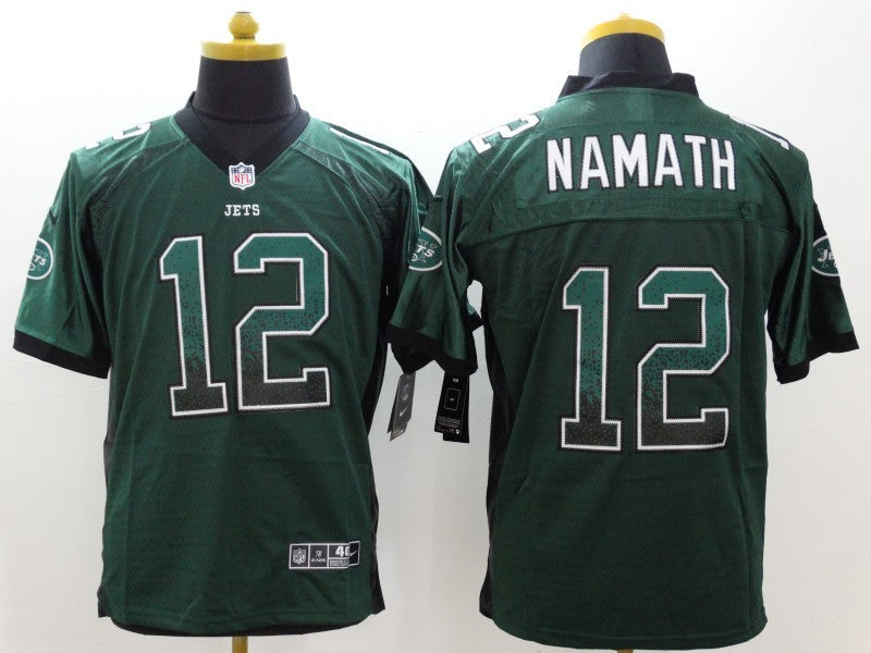 Men's New York Jets Joe Namath #12 Green Game Player Jerseys