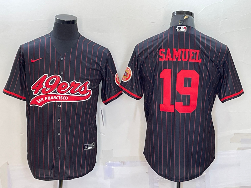 Men's San Francisco 49ers Deebo Samuel #19 Black Player Jerseys Joint Edition