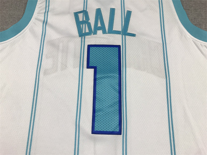 Men's Charlotte Hornets LaMelo Ball #1 White 2022/23 Swingman Jerseys - Association Edition