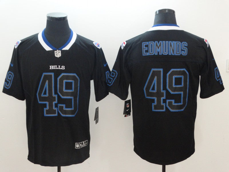 Men's Buffalo Bills Tremaine Edmunds #49 Black Game Jerseys