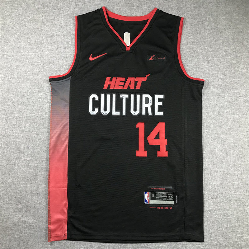 Men's Miami Heat Tyler Herro #14 Black 2023/24 Swingman Jerseys - City Edition