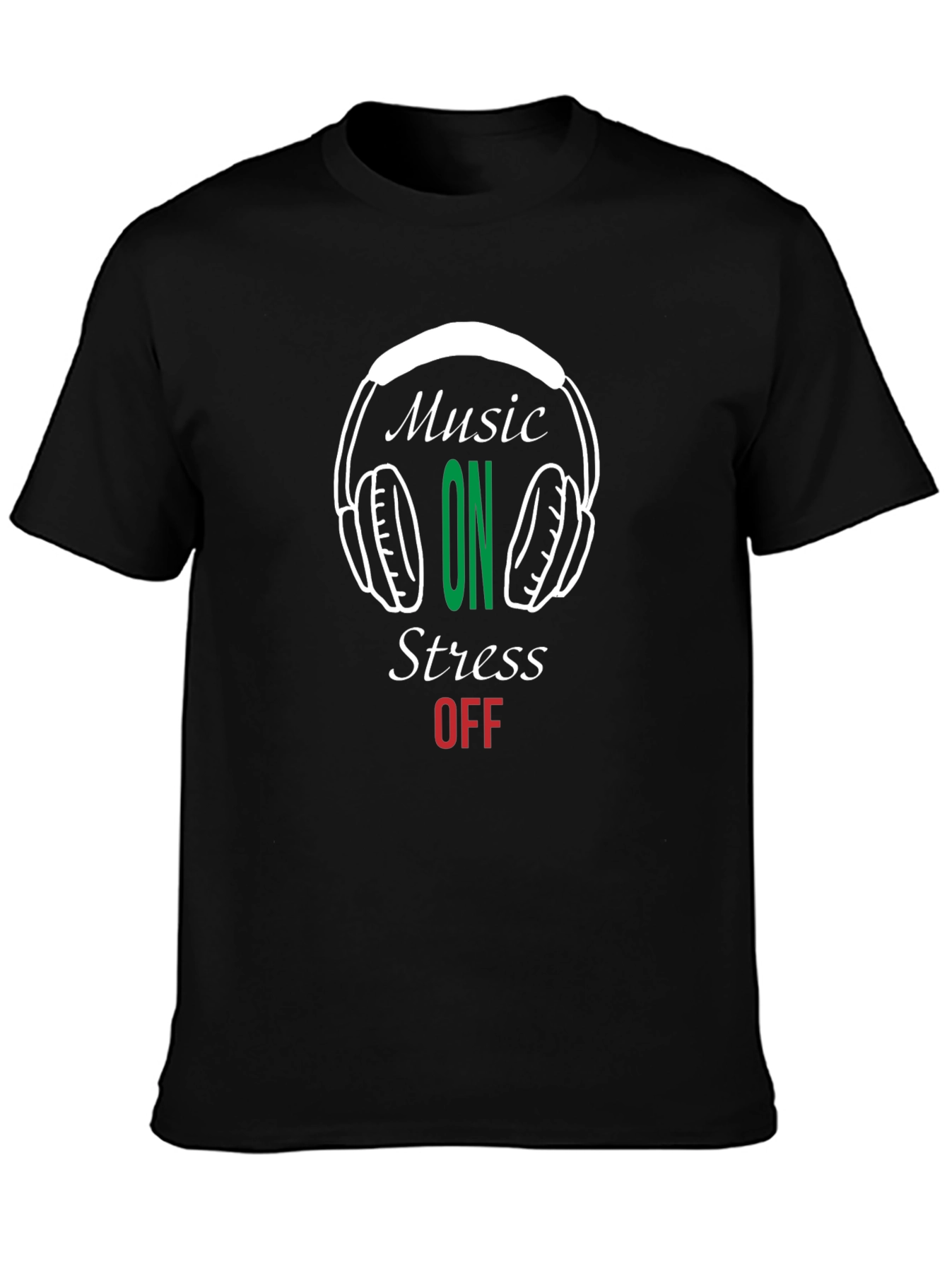 Music On Stress Off Graphic Tee