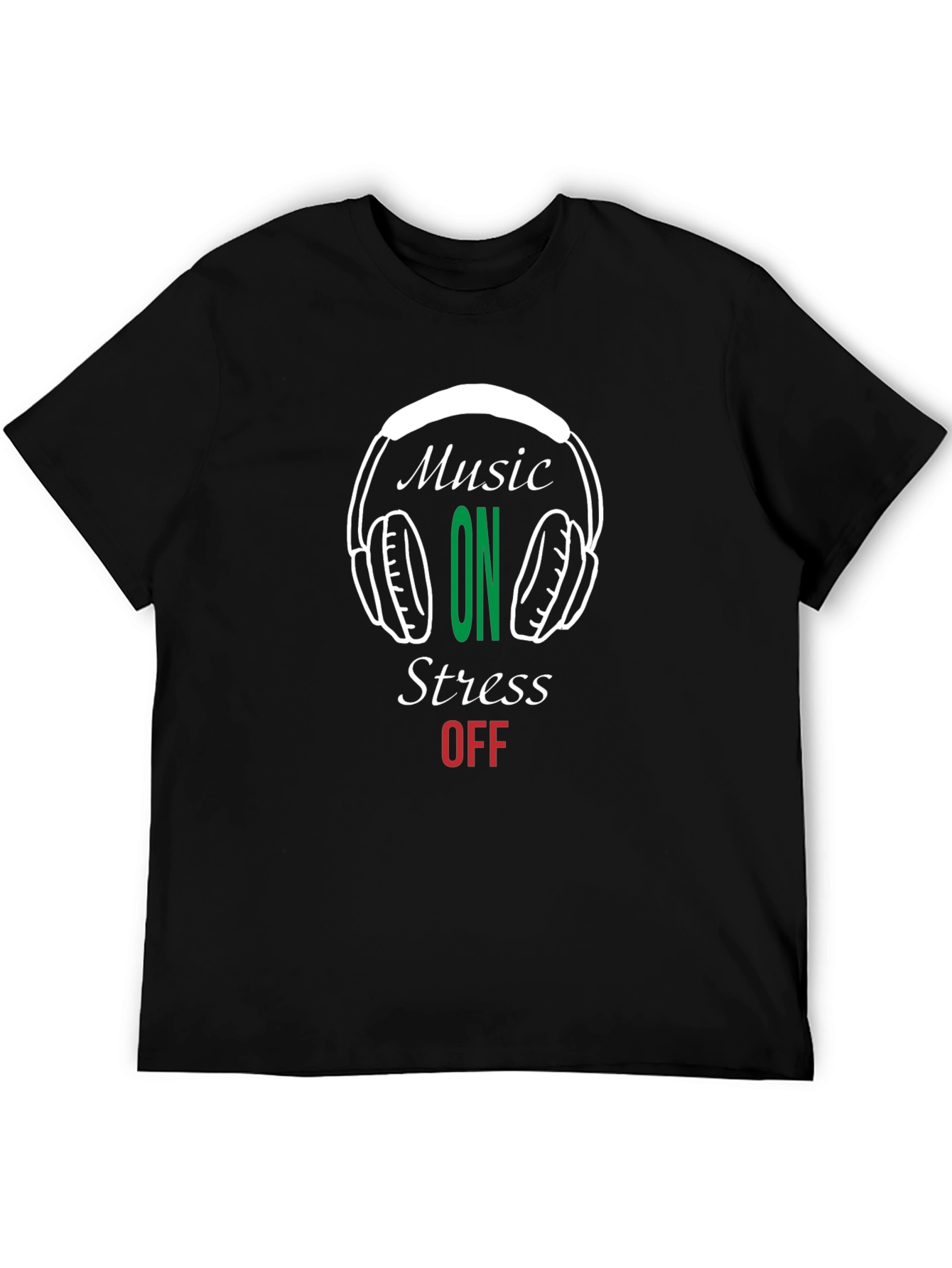 Music On Stress Off Graphic Tee