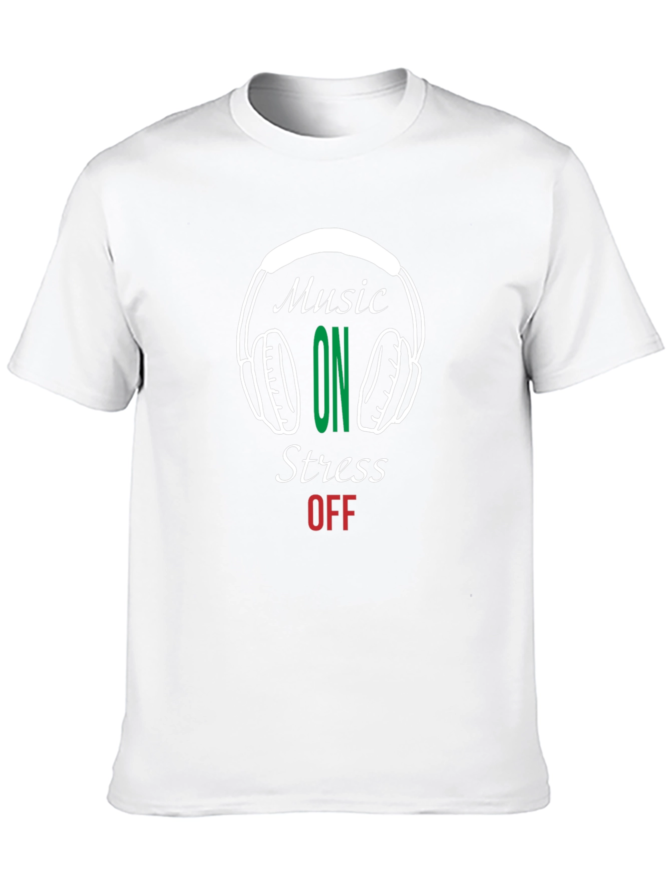 Music On Stress Off Graphic Tee