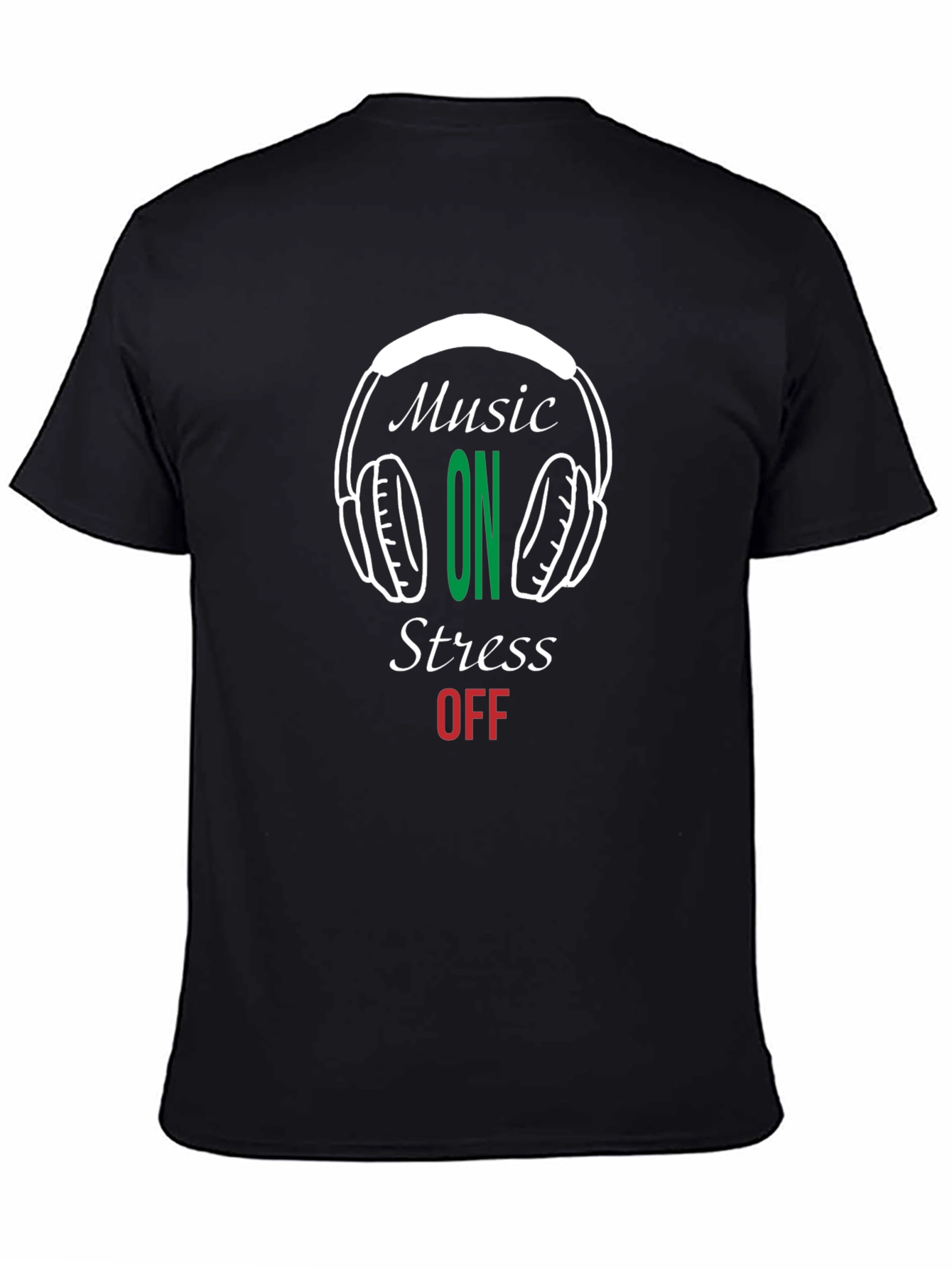 Music On Stress Off Graphic Tee