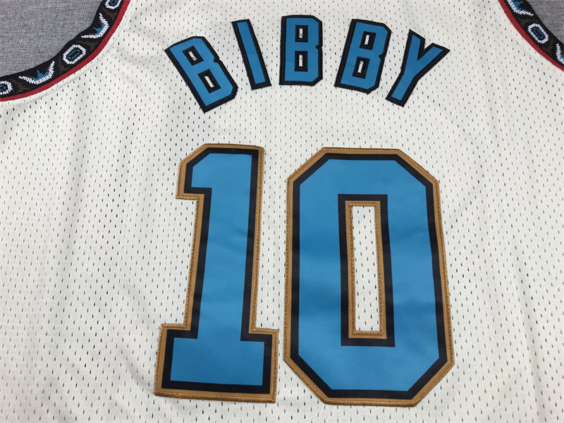 Men's Memphis Grizzlies Mike Bibby #10 Cream Hardwood Classics Swingman Jerseys
