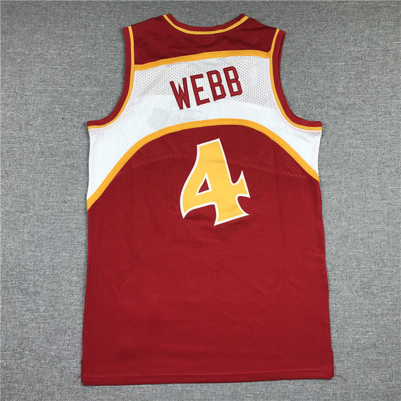 Men's Atlanta Hawks Spud Webb Red 1986-87 Hardwood Classics Swingman Jerseys