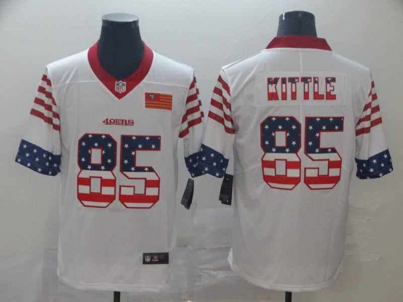 Men's San Francisco 49ers George Kittle #85 White Team Game Jerseys