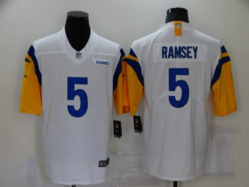 Men's Los Angeles Rams Jalen Ramsey #5 White Legend Jerseys