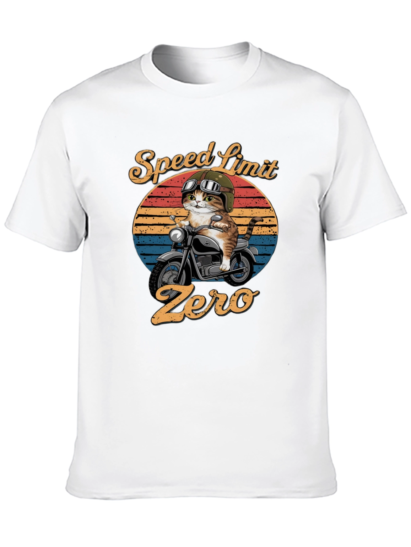Speed Limit Zero Cat Biker T-Shirt