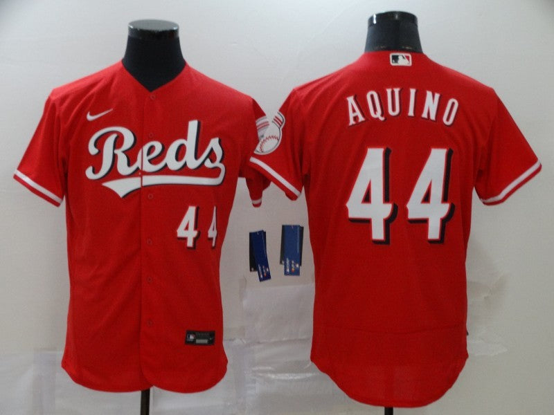 Men's Cincinnati Reds Aristides Aquino #44 Red Replica Baseball Jerseys
