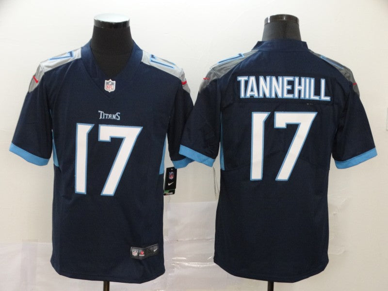 Men's Tennessee Titans Ryan Tannehill #17 Navy Player Game Jerseys