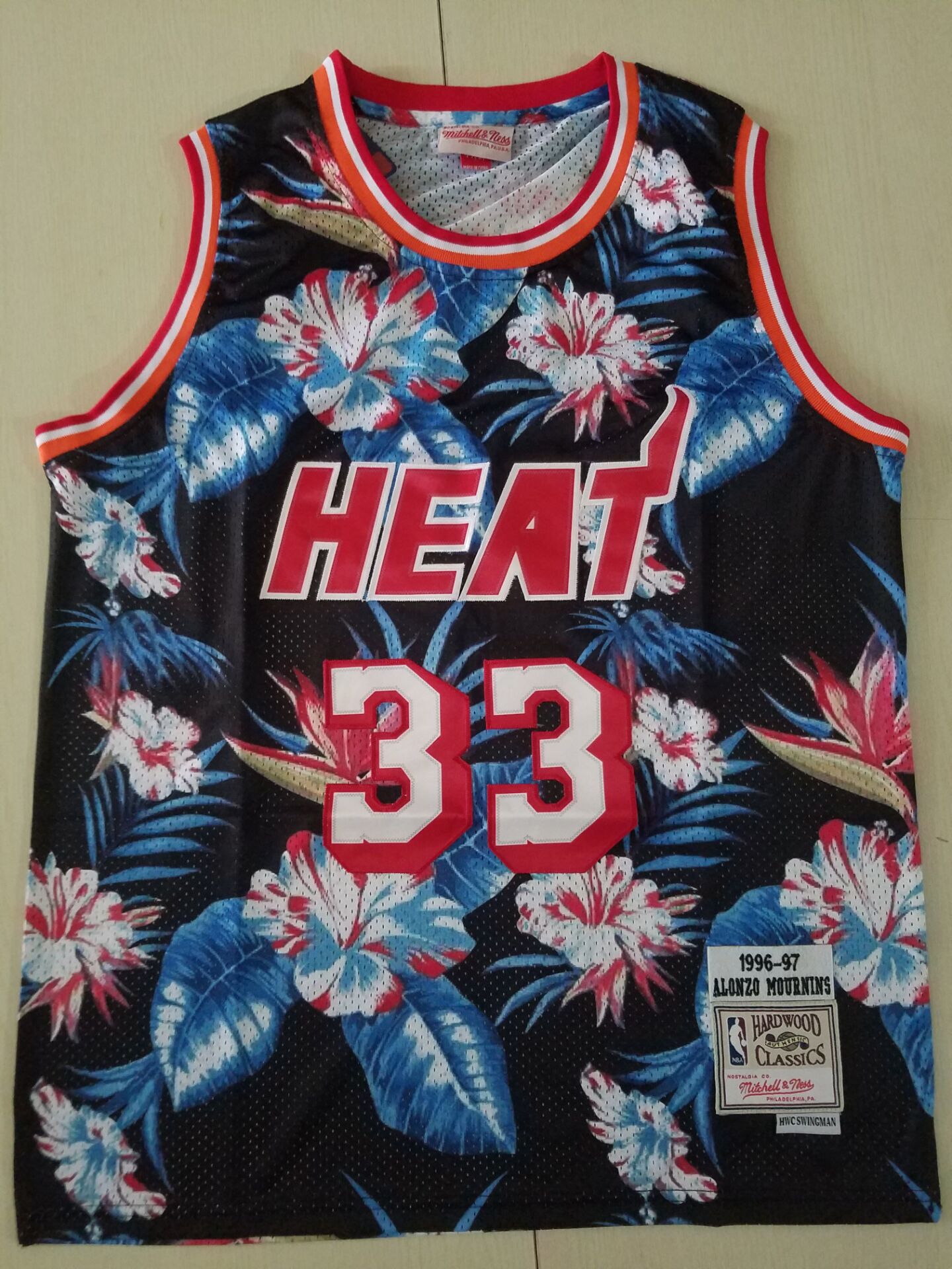 Men's Miami Heat Alonzo Mourning 1996-97 Hardwood Classics Swingman Jerseys