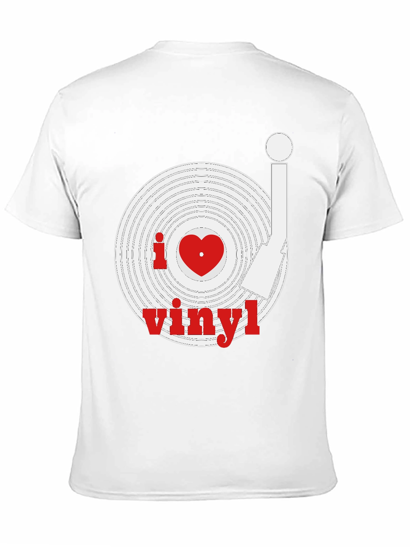 I Heart Vinyl Record Black T-Shirt
