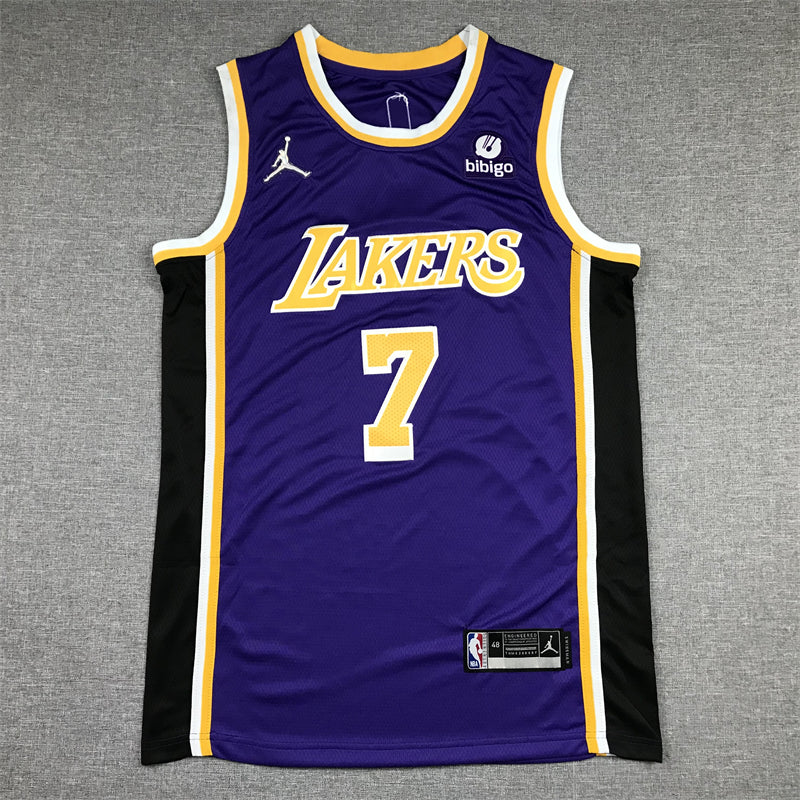 Men's Los Angeles Lakers Carmelo Anthony #7 Purple Fast Break Replica Jerseys