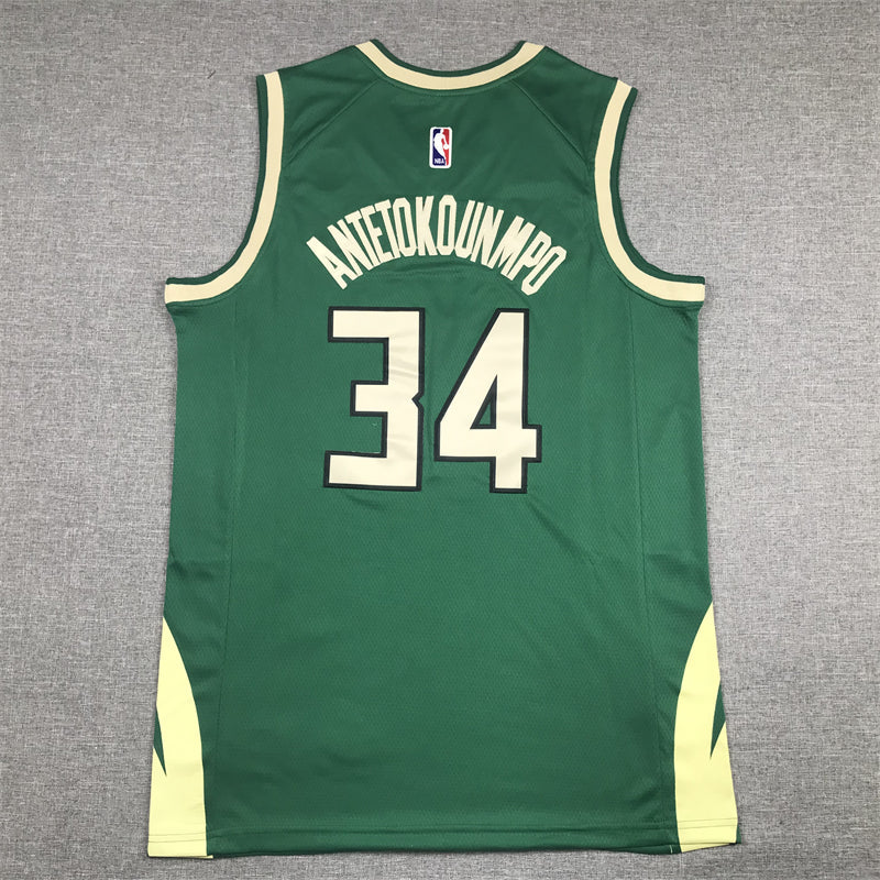 Men's Milwaukee Bucks Giannis Antetokounmpo #34 Green Swingman Jerseys