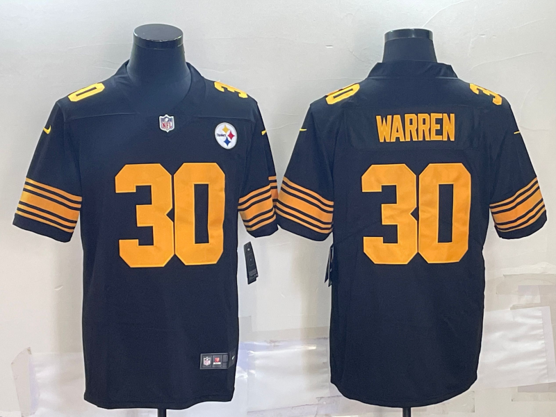 Men's Pittsburgh Steelers Jaylen Warren #30 Black Vapor F.U.S.E. Limited Jerseys