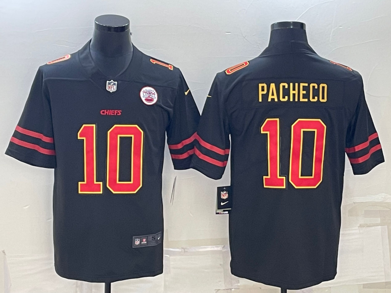 Men's Kansas City Chiefs Isiah Pacheco #10 Black Game Jerseys