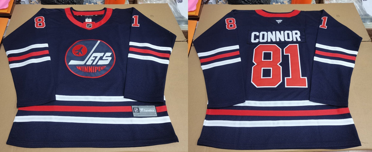Men's Winnipeg Jets Kyle Connor #81 Blue Game Jerseys