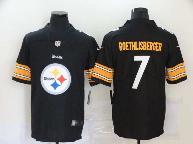 Men's Pittsburgh Steelers Ben Roethlisberger #7 Black Player Game Jerseys