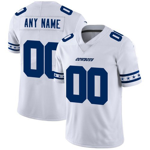 Custom1 Dallas Cowboys White Team Logo Vapor Limited Jerseys Stitched Jerseys Football Jerseys