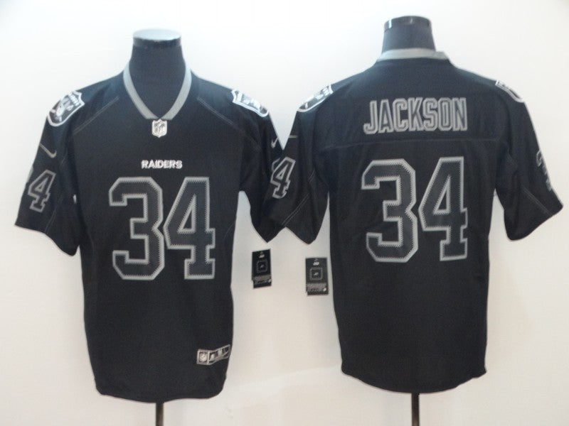 Men's Las Vegas Raiders Bo Jackson #34 Black Team Game Jerseys