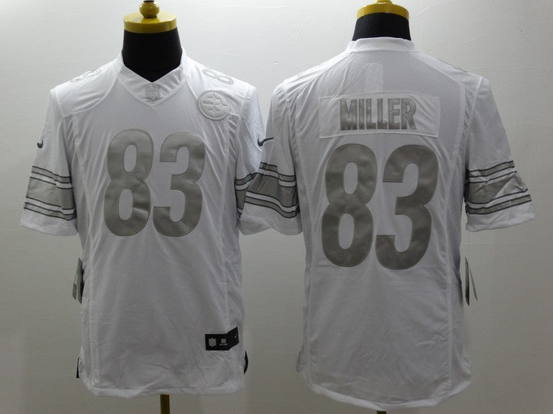 Men's Pittsburgh Steelers Heath Miller #83 White Game Jerseys