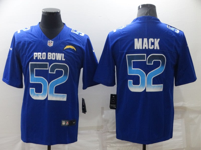 Men's Los Angeles Chargers Khalil Mack #52 Blue ALL STAR Game Jerseys