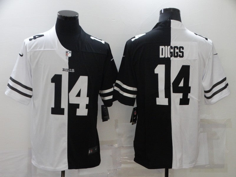 Men's Buffalo Bills Stefon Diggs #14 Black/White Game Jerseys