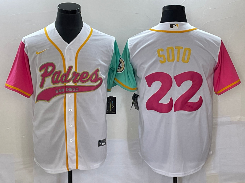 Men's San Diego Padres Juan Soto #22 White City Connect Replica Player Jerseys Joint Edition