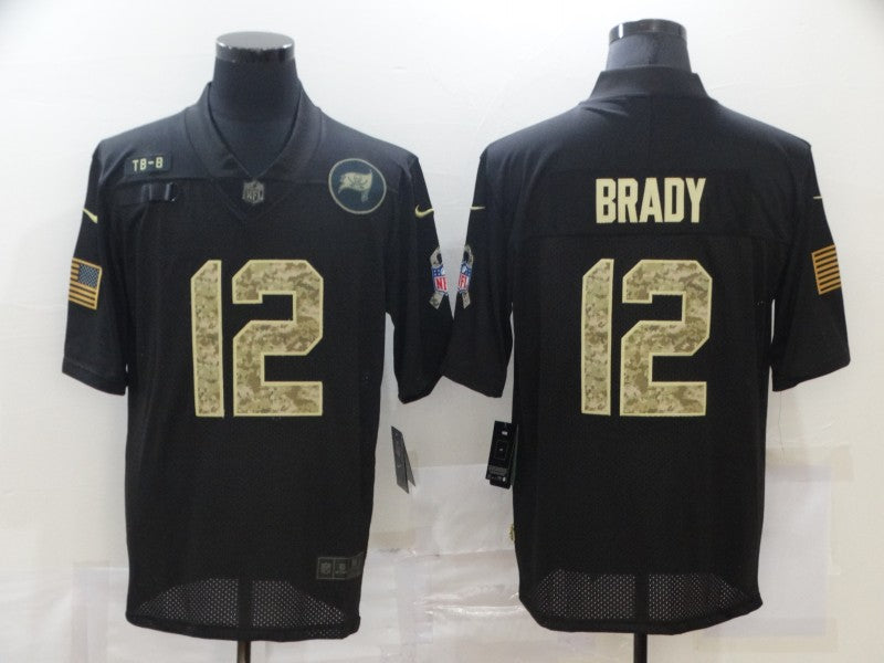 Men's Tampa Bay Buccaneers #12 Tom Brady Black Player Game Jerseys
