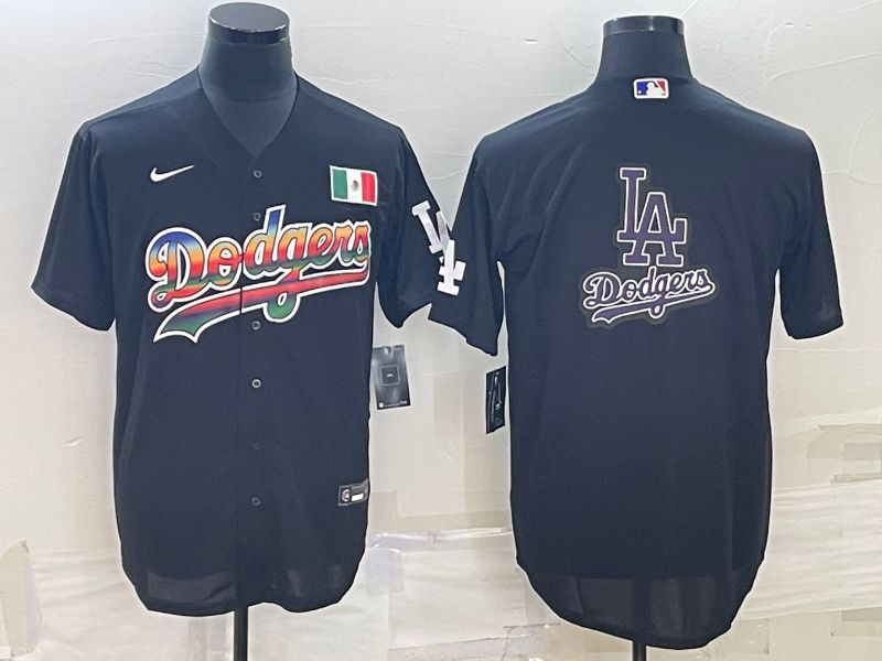 Men's Los Angeles Dodgers Black Blank Replica Jerseys