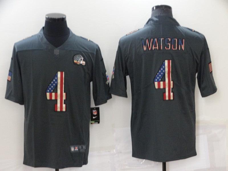Men's Cleveland Browns Deshaun Watson #4 Black Player Jerseys