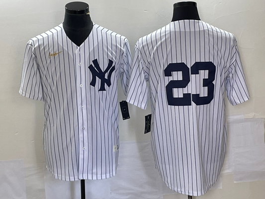 Men's New York Yankees Don Mattingly #23 White Replica Player Name Jerseys